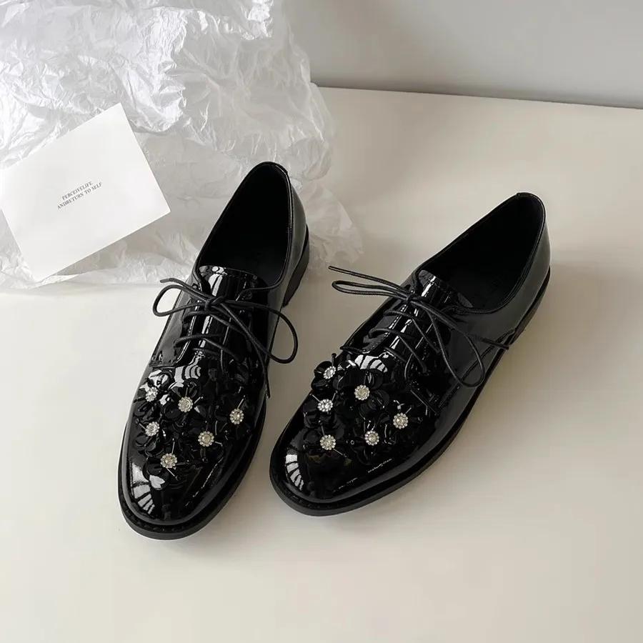 Fashion Shoes Woman Comfortable and Elegant Loafers with Fur Female Footwear Shallow Mouth Round Toe Oxfords Slip-on Dress Glitter