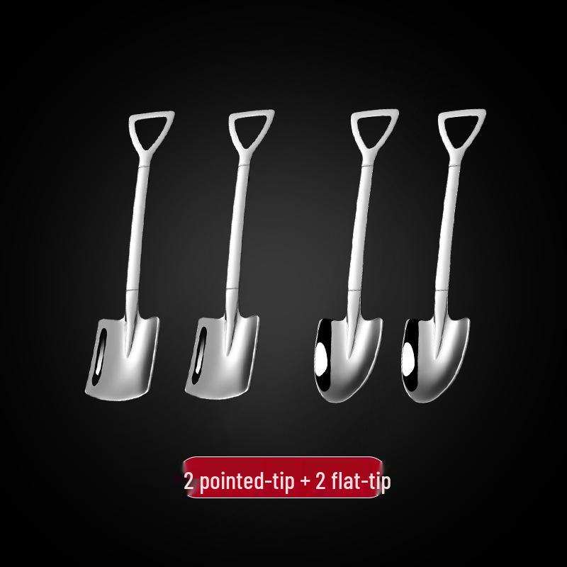 Stainless Steel 304 Watermelon & Dessert Shovel Spoon - Creative Ice Cream Teaspoon