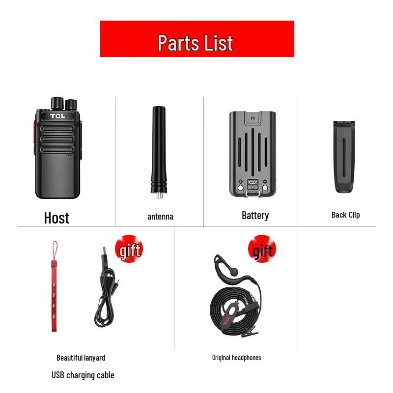 Tcl HT308 Professional 5W Two-Way Radio (Pair) (CN Version)