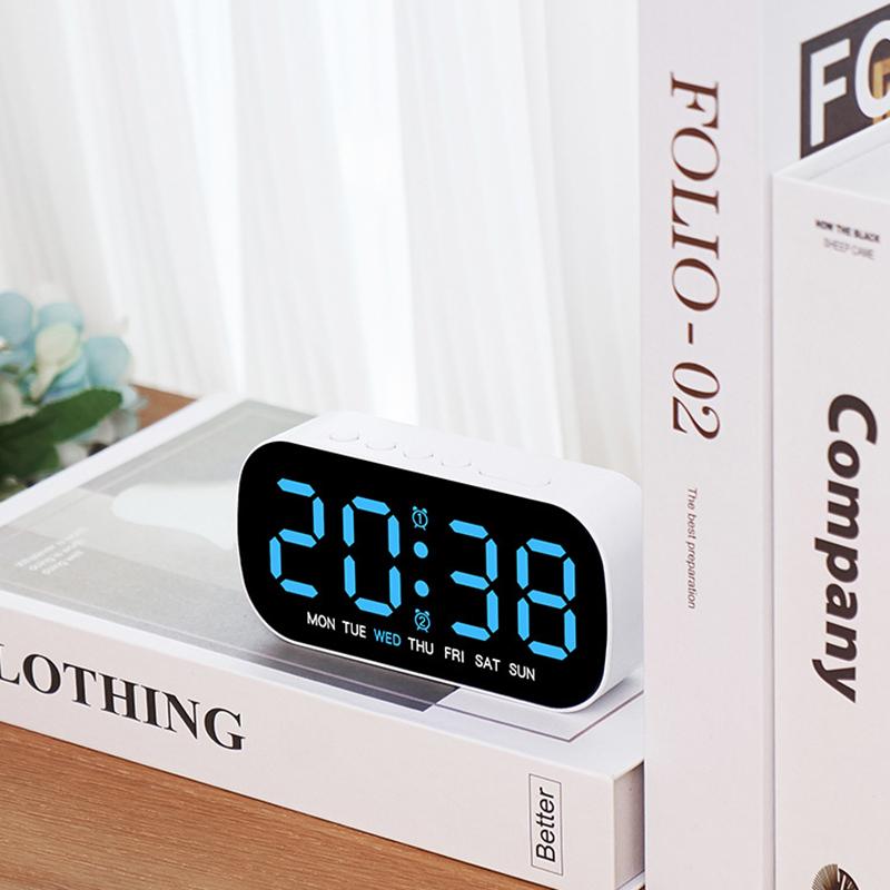 Led Digital Alarm Clock With Date Display Backlight Snooze Function - Electronic Desk Clock For Home Bedroom Desktop Decoration