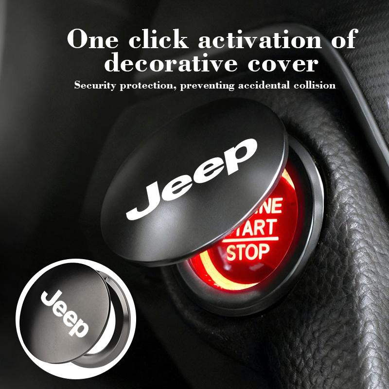 For Jeep Car ONE-CLICK Start Cover All Metal Atarting Start Stop Button Compass Renegade Cherokee Wrangler JK Patriot Liberty