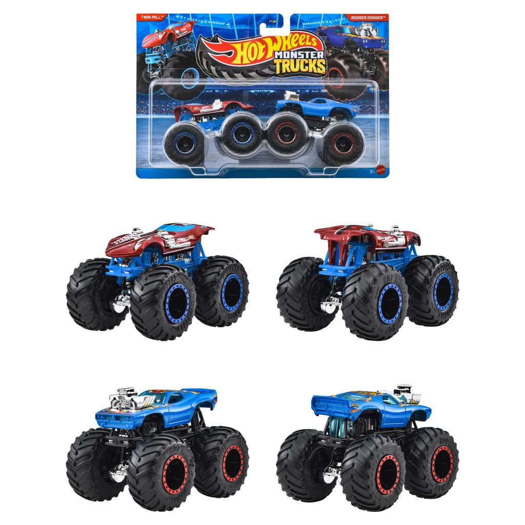 Hot Wheels Monster Trucks Scale Assortment Vehicle Miniature Cars cars per pack x 8 Boxed Set Ages 164 2-Pack - Toys, (2 sets) - - 3+ - Multi-pack