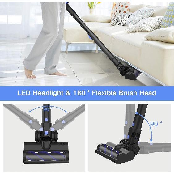 Cordless Vacuum Cleaner, 4-in-1 Vacuum Cleaners for Home, Handheld Vacuum Cleaner with 40 mins Runtime, Stick Vacuum for Apartment, Carpet, Black 1