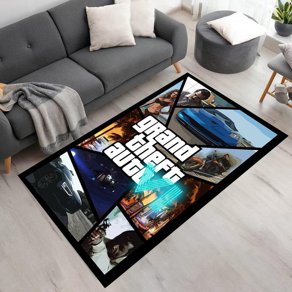 Grand Theft Auto Floor Rug Office Rug Perfect for Hallway Balcony Living Rooms Study room Anti-slip Rug Office home decor