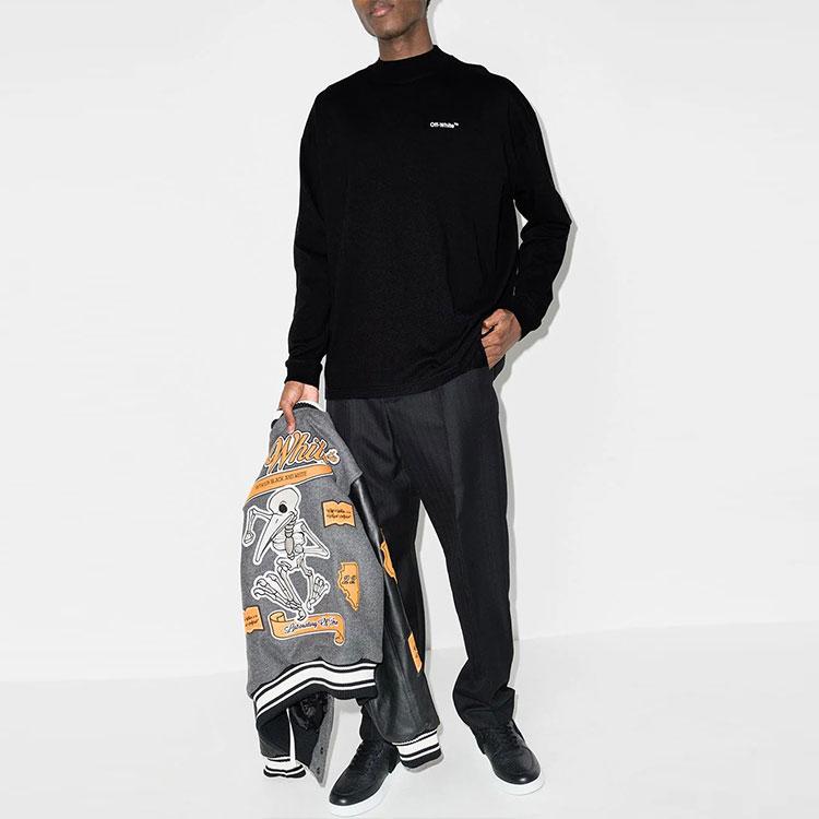 OFF-WHITE Caravag Arrow Over Mockneck Black/White Men Streetwear OMAB032C99JER0011001