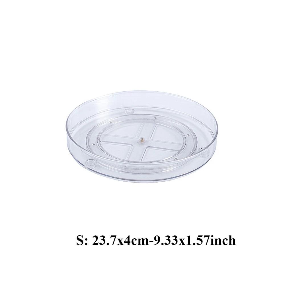 

Вращающийся поднос для хранения, круглая нескользящая полка для хранения косметики, выдвижной поднос для приправ и фруктов, контейнер для приправ, кухонный органайзер