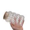 Straw Drinking Water Bottle Transparant Glass Tumbler Elegant Ripple Bobo Cup Hot & Cold Drinks