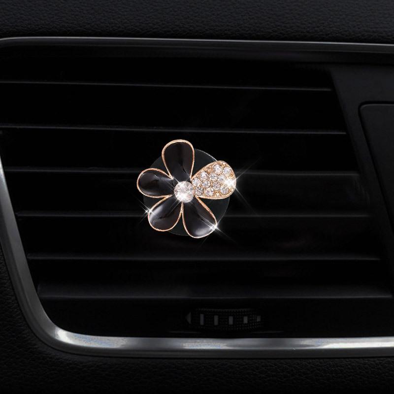 2 buc. Clemă de aerisire pentru aromoterapie pentru mașină, geantă de mână cu toc înalt cu stras de lux Odorizant pentru automobile, priză de aer, clemă de decorare, accesorii pentru interiorul mașinii