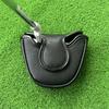 Golf Mallet Putter Cover Magnetic Closure Faux Leather Club Headcover with Skull Pattern for Woods Driver Fairway Hybrid