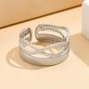 Women's European Retro Geometric Gold-Plated Stainless Steel Ring