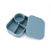 Color Kids 1 Peça Lancheira Silicone 4 Compartimentos Sem BPA Segura para Micro-ondas e Lava-louças à Prova de Vazamento Essenciais para Alimentação Bento