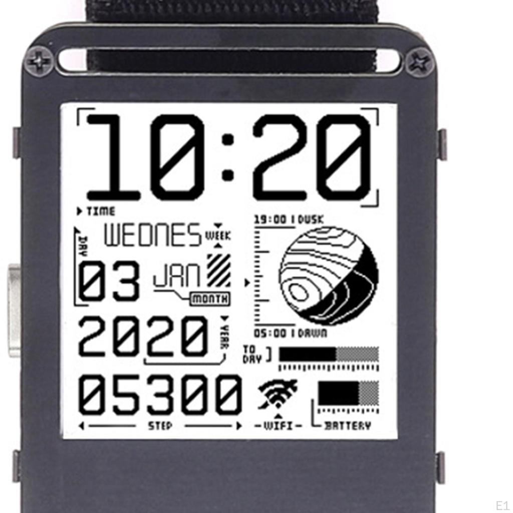 Ceas programabil, 200 X pixeli compatibil cu ceas, negru, bratara inteligenta purtabila,