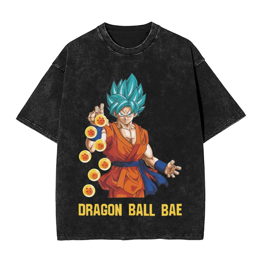 Hot Sale SaleDragon Ball Funny Son Goku Graphic Print T-Shirt Men Women Streetwear Harajuku Fashion Vintage Washed Cotton Summer New Tee Oversized Top