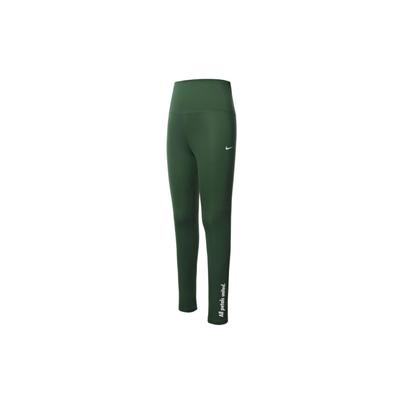 Nike Pantaloni della tuta casual da allenamento sportivo con stampa logo da donna fondo verde FQ0708-323