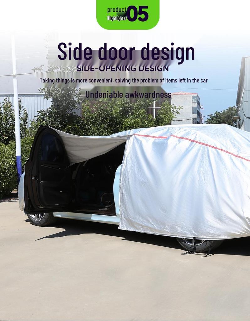 Oxford Cloth Car Cover: Full UV Rain Protection, Extra Thick with Cotton Lining, Hailproof
