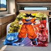 1 Stück Son Goku Druck Flanelldecke, Hohe Qualität für alle Jahreszeiten, Heimdekoration, Wärme und Komfort, Perfekt für Weihnachtsgeschenke