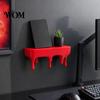 Dripping Floating Shelf Melting Wall Shelf, 3D Printed Fun Creative Decor Display for Home Storage Living Room Matte Finish
