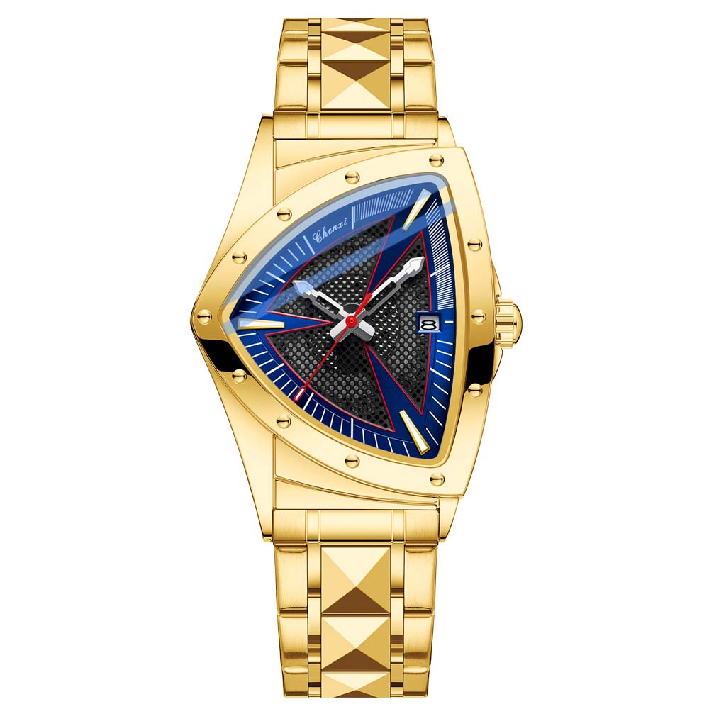 CHENXI Fashion Men's Watch Quartz Wristwatch Casual Hollow Triangle Watch Luxury Men's Gift Clock Relojes Para