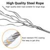 Heavy-Duty Double Head Pet Wire Rope with Spring Long Leash Traction Rope Dog Tie Out Cable  Pet