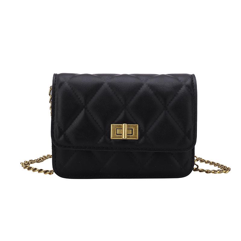 Popular small bag women's new diamond chain bag versatile messenger bag texture bag