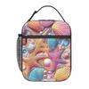 Strandmuschel und Seestern Muster Isolierte Lunchtasche für Damen Kinder Tragbare Lebensmittelboxen Thermische Lunchbox Tragetasche