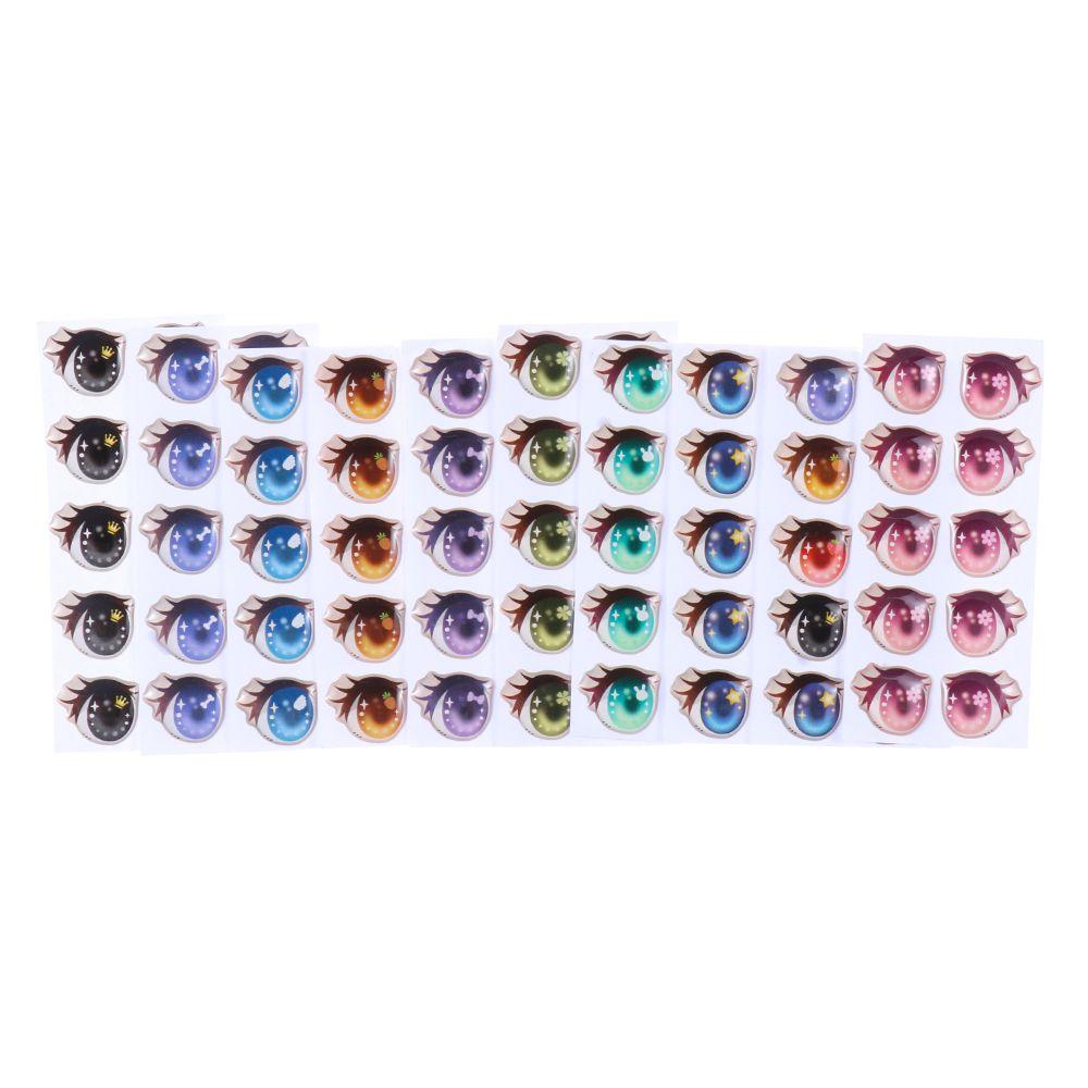 Toys DIY Doll Accessories Face Organ Paster Clay Decals Love Cute Sticker Cartoon Eyes Stickers