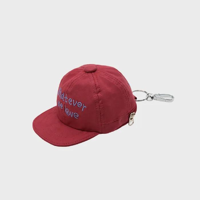 KEYRING POUCH CAP WHATEVER VINTAGE RED