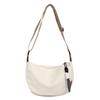 Spacious Nylon Canvas Bag Women Fall Winter New Trend Fashion Versatile Solid Color Crossbody Bag Crescent Moon Bag