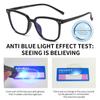 Oversized Eyewear Transparent Computer Glasses Frame Women Men Anti Blue Light Blocking Glasses Optical Spectacle Eyeglass