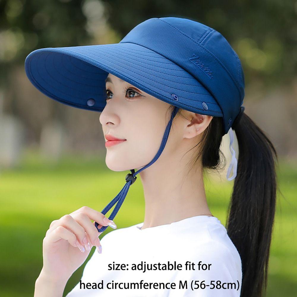UV Protection Tea Picking Cap Anti-uv Beach Cap Detachable Fisherman Cap  Women