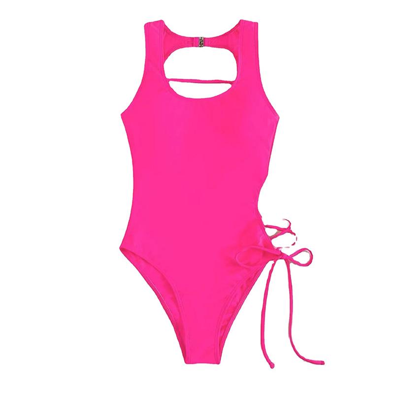 

Новый женский цельный цельный купальник с цветочным принтом и несколькими бретелями на шнуровке, регулируемый эластичный женский купальник M розы красного