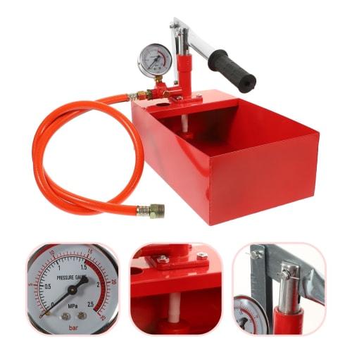 iplusmile 25KG Water Pressure Test Pump, Manual Water Pressure Test Pump, Aluminum Hand Pump, Test Tool, Hydraulic Pressure Test Tool with Pressure Ga