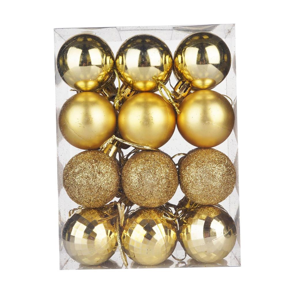 24 Stück Weihnachtsbaumkugeln Christbaumschmuck Dekorationen für Neujahr Verlobung Weihnachtsbaum Jubiläum Partyzubehör