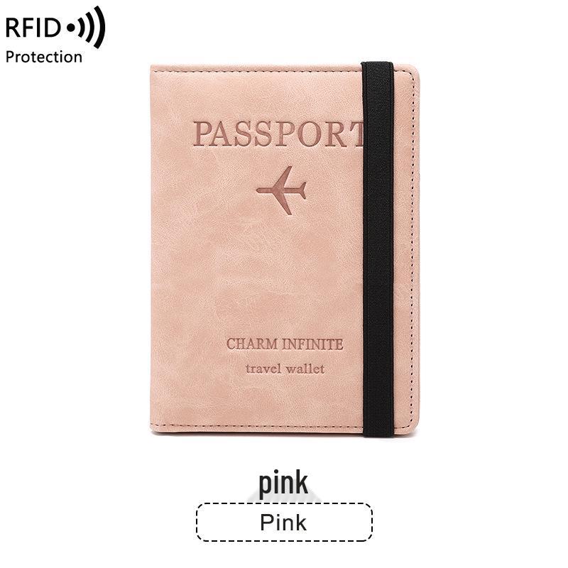 RFID-Blocking PU Leather Passport Holder: Chic, Multifunctional Travel Document Case
