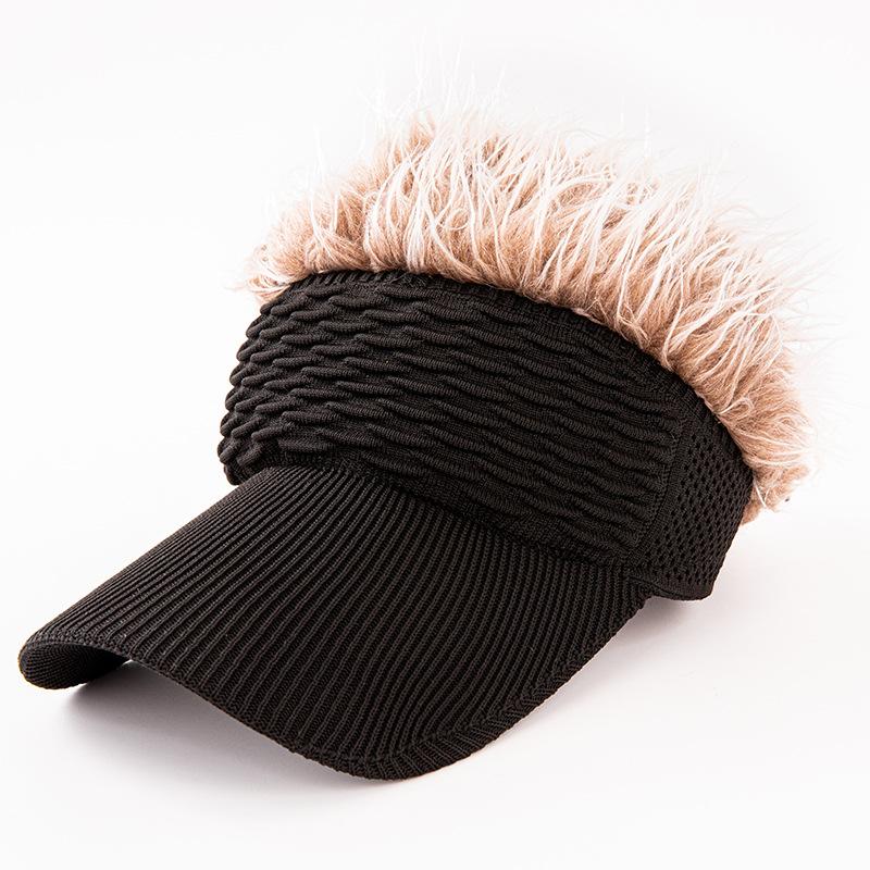 

2025 New Fashion Men Women Baseball Cap With Spiked Hairs Wig Hat Spiked Wigs Casual Unisex Retro Sunshade Adjustable Sun Visor