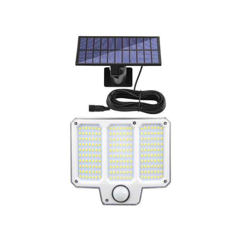 Solar Motion Sensor Wall Lamp: Waterproof Outdoor Lighting for Gardens, Garages, and Streets