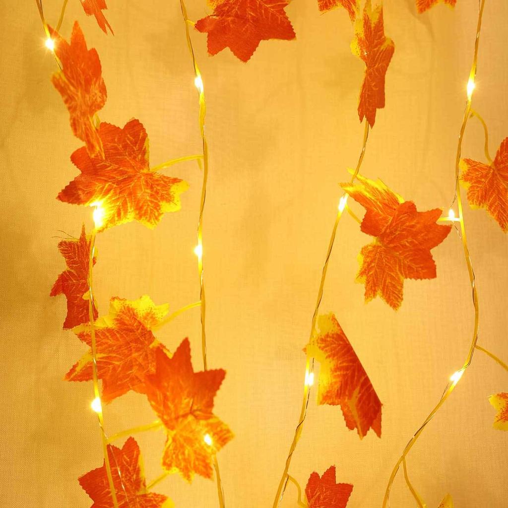 LED Green Leaf Vine Decorative Christmas String Lights