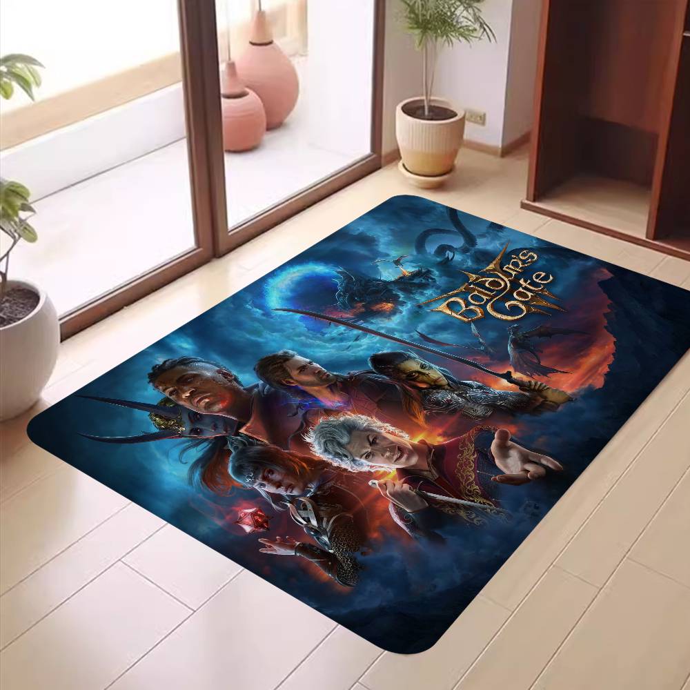 Game Baldurs Gate Floor Mat Non-Slip Laundry Room Mat Laundry Decor Balcony Child Living Room Bedside Mats