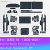 For GEELY ZEEKR 9X 2025 2026 Car Full set interior Film GPS Navigation screen Sticker Gear Panel TPU Transparent Protection Film