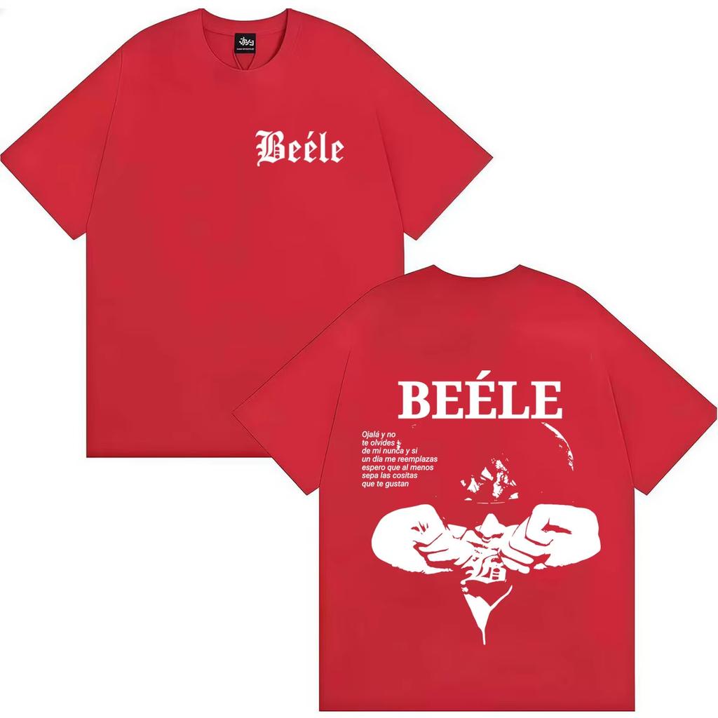 Rapper Beele Borondo 2026 Magliette Uomo Moda T-Shirt Cotone Stampa Double Face Casual Manica Corta Abbigliamento Casual