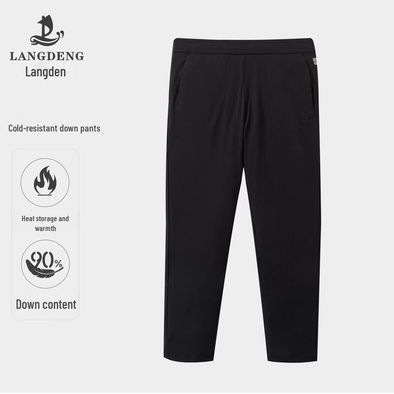 Langdeng Men s Waterproof Outdoor Duck Down Casual Pants L (78CM)