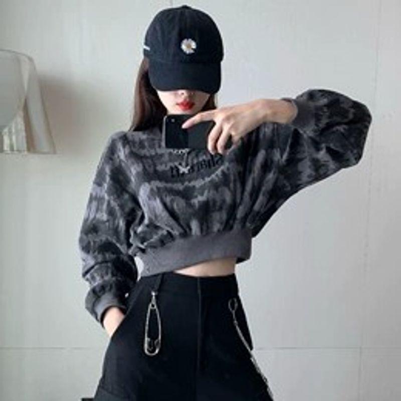 

Платье для танцев хип-хоп в американском стиле с высокой талией и принтом тай-дай, свитер Gray blue. All yards