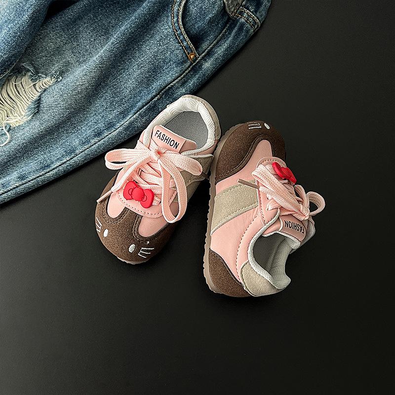 Girls shoes 2025 autumn new girls baby German training shoes cartoon casual sports shoes breathable soft sole