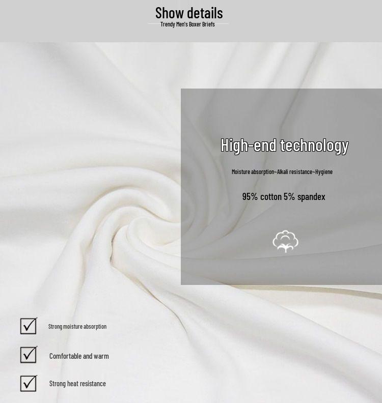 2025 Men's Breathable Cotton Triangle Briefs with Antibacterial Crotch