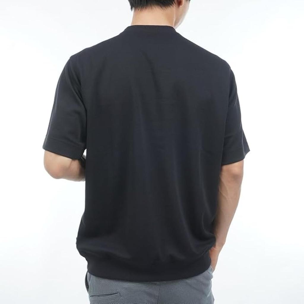 Golf Crewneck Sweatshirt 7 [New Balance] Short-Sleeve (Stretchable, Moisture-Wicking) / Men's / 012-6164002 010_Black [3L]