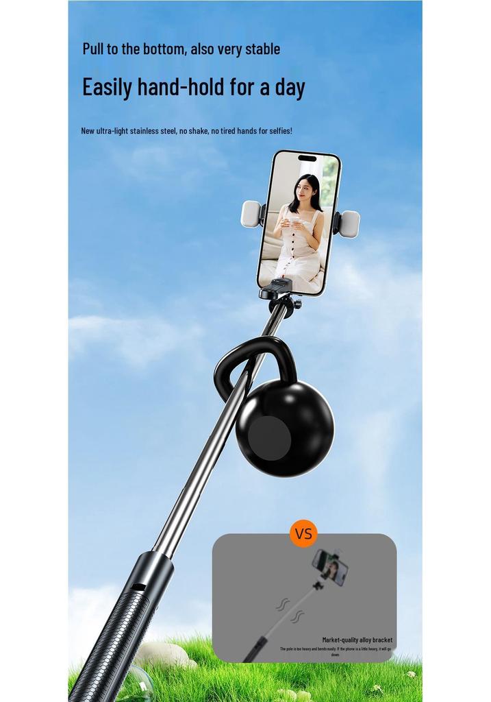 Bluetooth Selfie Stick with Anti-Shake Stabilizer & Tripod Stand