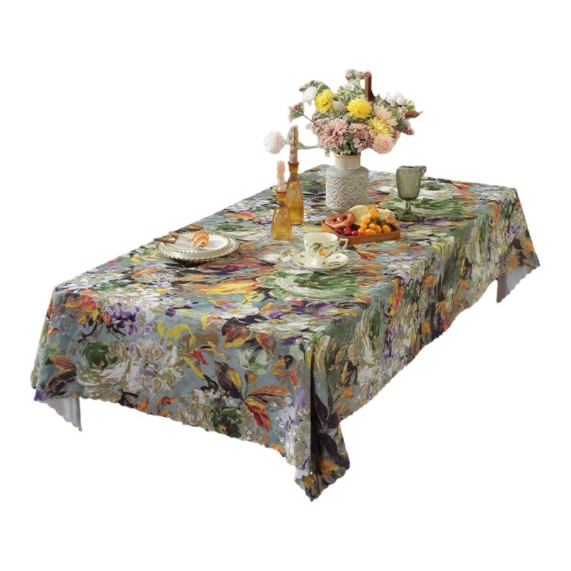 Stylish American Art Table Cover Scratch Resistant Polyester Multipurpose Home Decoration Accessory