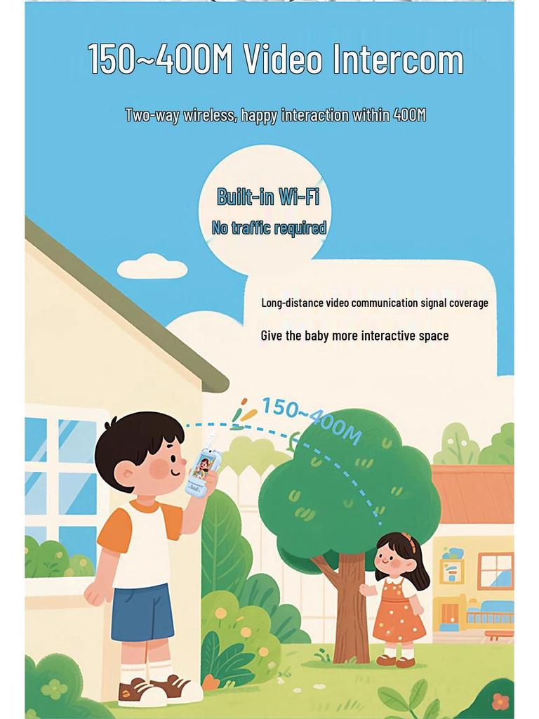 Kids' Video Walkie-Talkie: Parent-Child Wireless Interactive Toy for Home & Outdoor Use