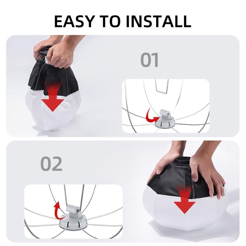 30cm Mini Bowens Mount Soft Light Sphere Speedlight Light Diffuser for Portrait and Product Photography Lightweight