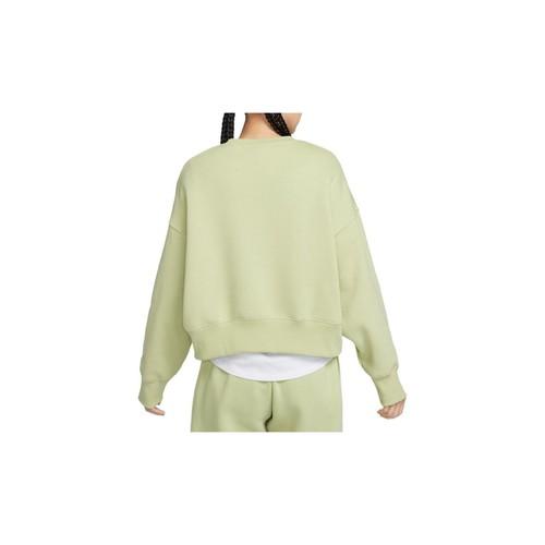 Nike Solid Color Casual Loose-Fit Sweatshirt for Women in Green
